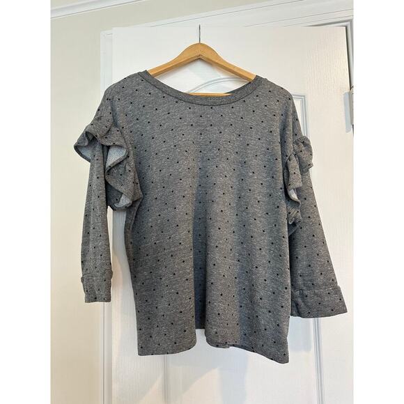 CURRENT/ELLIOTT The Ruffle Sweatshirt Size 2/Medium - Picture 3 of 12
